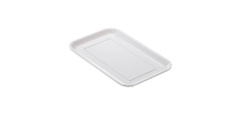 Vassoio bignè - 26,5 x 16,2 cm - melamina - bianco - Leone