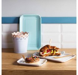 Vassoio bignè - 17,5  x 11 cm - melamina - bianco - Leone