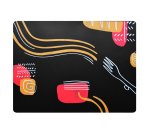 Tovaglietta americana linea Spaghetti - 41 x 31 cm - nero - Stilcasa