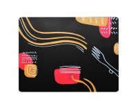 Tovaglietta americana linea Spaghetti - 41 x 31 cm - nero - Stilcasa
