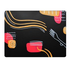 Tovaglietta americana linea Spaghetti - 41 x 31 cm - nero - Stilcasa