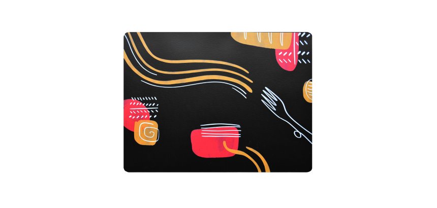 Tovaglietta americana linea Spaghetti - 41 x 31 cm - nero - Stilcasa