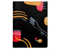 Portamenù linea Spaghetti -  A4 - 24,6x31,6 cm - nero - Stilcasa