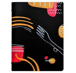 Portamenù linea Spaghetti -  A4 - 24,6x31,6 cm - nero - Stilcasa