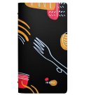 Portamenù linea Spaghetti - 18x31,6 cm - nero - Stilcasa