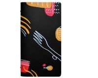 Portamenù linea Spaghetti - 18x31,6 cm - nero - Stilcasa