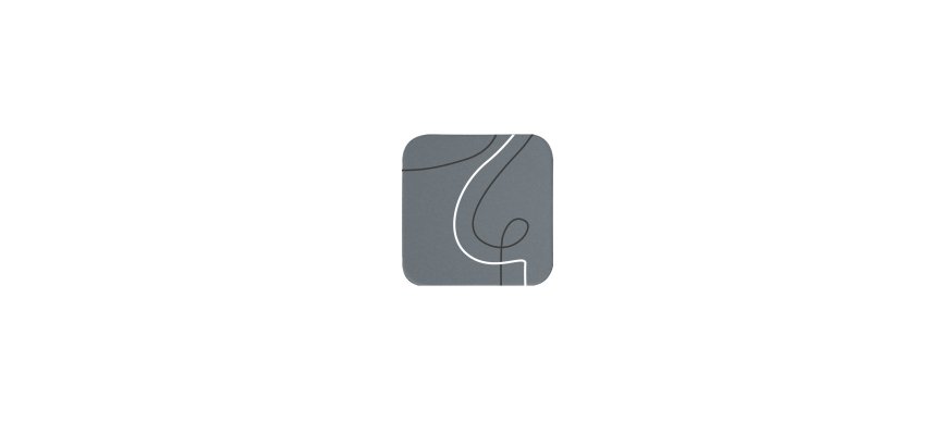 Sottobicchiere linea Linee - 10 x 10 cm - grigio - Stilcasa