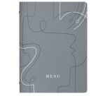Portamenù linea Linee - A4 - 24,6x31,6 cm - grigio - Stilcasa