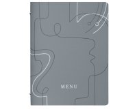 Portamenù linea Linee - A4 - 24,6x31,6 cm - grigio - Stilcasa