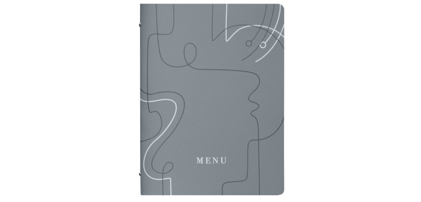 Portamenù linea Linee - A4 - 24,6x31,6 cm - grigio - Stilcasa