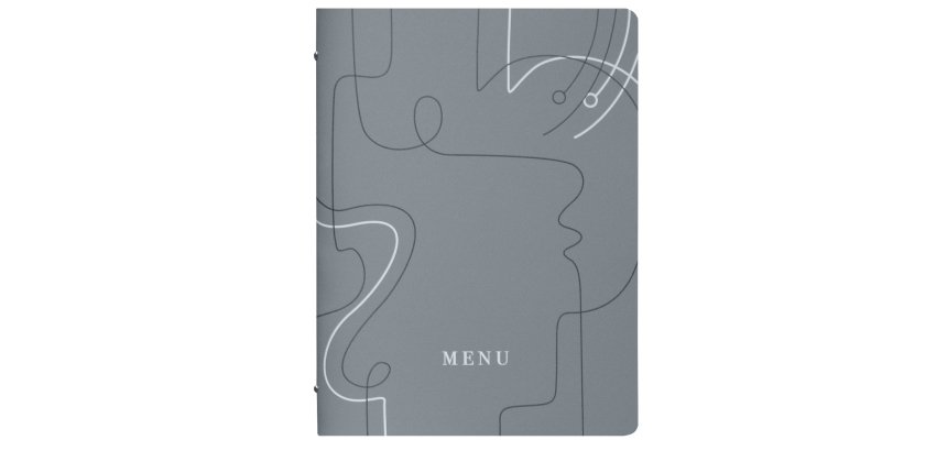 Portamenù linea Linee - A4 - 24,6x31,6 cm - grigio - Stilcasa