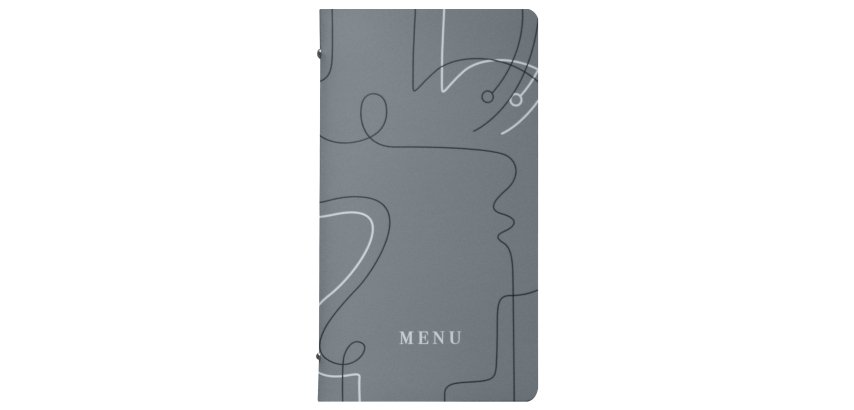 Portamenù linea Linee - 18x31,6 cm - grigio - Stilcasa