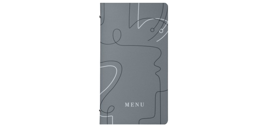Portamenù linea Linee - 18x31,6 cm - grigio - Stilcasa