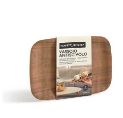 Vassoio antiscivolo - in legno frassino - 28 x 20 cm - Perfetto