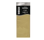 Carta velina - 50 x 76 cm - 20 gr - oro metal - Deco - busta 5 fogli