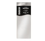Carta velina - 50 x 76 cm - 20 gr - argento metal - Deco - busta 5 fogli