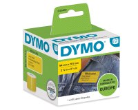 Rotolo 220 etichette LW 2133400 - 54 x 101 mm - carta - spedizione/badge - giallo - Dymo