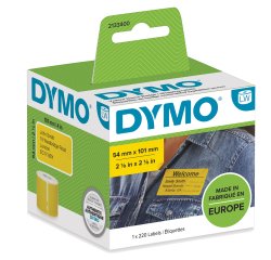 Rotolo 220 etichette LW 2133400 - 54 x 101 mm - carta - spedizione/badge - giallo - Dymo