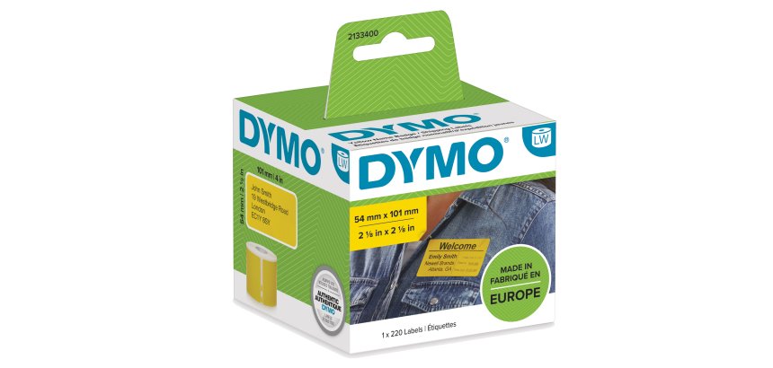 Rotolo 220 etichette LW 2133400 - 54 x 101 mm - carta - spedizione/badge - giallo - Dymo