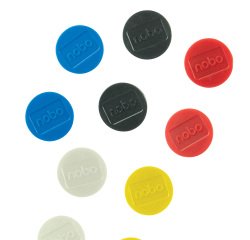 Magneti - diametro 3,2 cm - colori assortiti - Nobo - conf. 10 pezzi