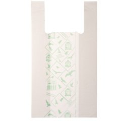 Shoppers Midi - 28 x 50 cm - mater-bi - bianco - scatola 500 pezzi