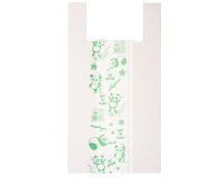 Shoppers Maxi - 30 x 60 cm - mater-bi - bianco - scatola 500 pezzi