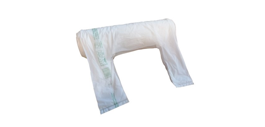 Shoppers Maxi - 30x60 cm - mater-bi - bianco - rotolo 100 pezzi