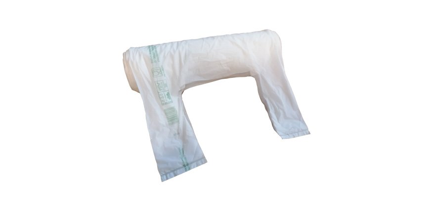 Shoppers Maxi - 30x60 cm - mater-bi - bianco - rotolo 100 pezzi