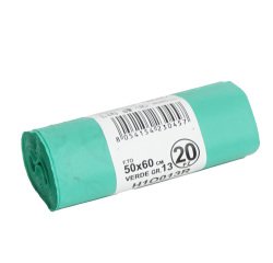 Sacchi bio - 50x60 cm - 30 L - 17 micron - verde - conf. 20 pezzi
