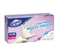 Guanti monouso - in vinile non talcato - tg. S/M - Logex Professional - conf. 100 pezzi