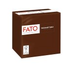 Tovagliolo - carta - 24 x 24 cm - 2 veli - cioccolato - Fato - conf. 100 pezzi