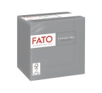 Tovagliolo - carta - 24 x 24 cm - 2 veli - grigio - Fato - conf. 100 pezzi