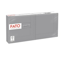 Tovagliolo - carta - 24 x 24 cm - 2 veli - grigio - Fato - conf. 100 pezzi