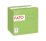 Tovagliolo - carta - 24 x 24 cm - 2 veli - verde mela - Fato - conf. 100 pezzi