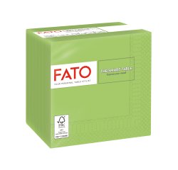 Tovagliolo - carta - 25 x 25 cm - 2 veli - verde mela - Fato - conf. 100 pezzi