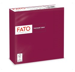 Tovagliolo - carta - 33 x 33 cm - 2 veli - bordeuax - Fato - conf. 50 pezzi