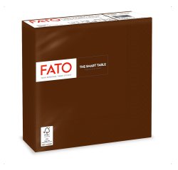 Tovagliolo - carta - 33 x 33 cm - 2 veli - cioccolata - Fato - conf. 50 pezzi