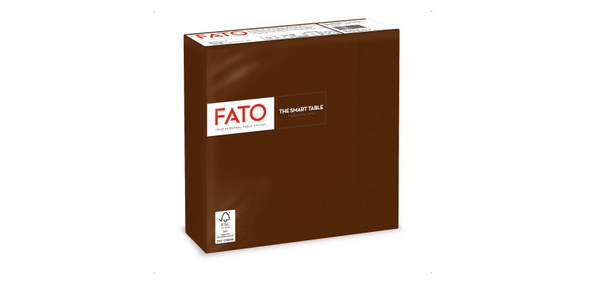 Tovagliolo - carta - 33 x 33 cm - 2 veli - cioccolata - Fato - conf. 50 pezzi