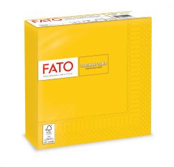 Tovagliolo - carta - 33 x 33 cm - 2 veli - giallo - Fato - conf. 50 pezzi