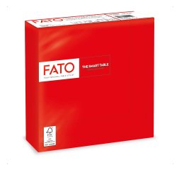 Tovagliolo - carta - 33  x33 cm - 2 veli - rosso - Fato - conf. 50 pezzi