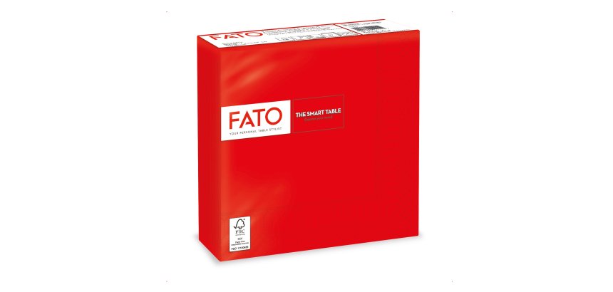 Tovagliolo - carta - 33  x33 cm - 2 veli - rosso - Fato - conf. 50 pezzi