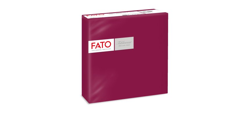 Tovagliolo linea AirLaid - carta - 40 x 40 cm - bordeuax - Fato - conf. 50 pezzi
