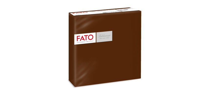 Tovagliolo linea AirLaid - carta - 40 x 40 cm - cacao - Fato - conf. 50 pezzi