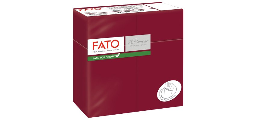 Busta portaposate - linea AirLaid - 40 x 40 cm - bordeaux - Fato - conf. 50 pezzi