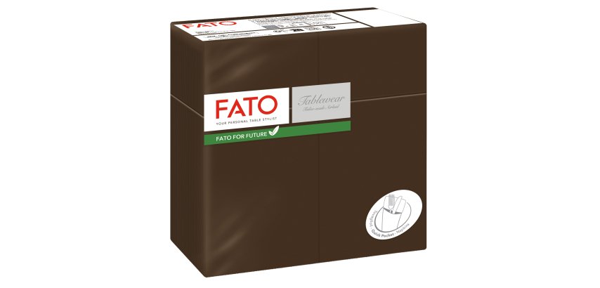 Busta portaposate - linea AirLaid - 40 x 40 cm - cacao - Fato - conf. 50 pezzi
