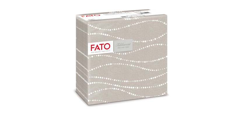 Tovagliolo linea AirLaid - carta - 40 x 40 cm - perla / tortora - Fato - conf. 50 pezzi
