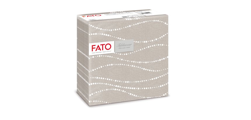 Tovagliolo linea AirLaid - carta - 40 x 40 cm - perla / tortora - Fato - conf. 50 pezzi