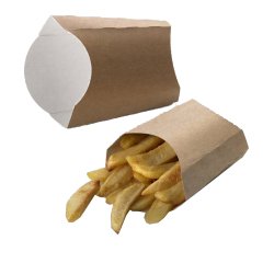Box Street Food - per fritti - 13 x 13 x 5,5 cm - Leone - conf. 100 pezzi