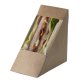 Scatole per sandwich Street Food in carta kraft - 12,3 x 7,2 x 12,3 cm - Leone - conf. 100 pezzi