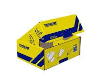 Scatola spedizioni Postal Box - S - 26 x 19 x 10 cm - giallo/blu - Blasetti